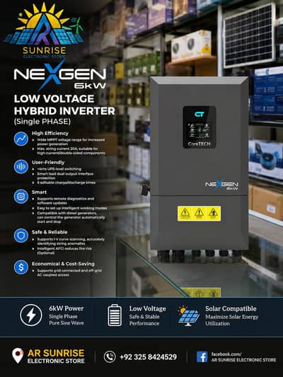 CORETECH NEXGEN 6KW HYBRID INVERTER 1P66