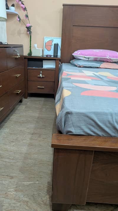 bed with dresser