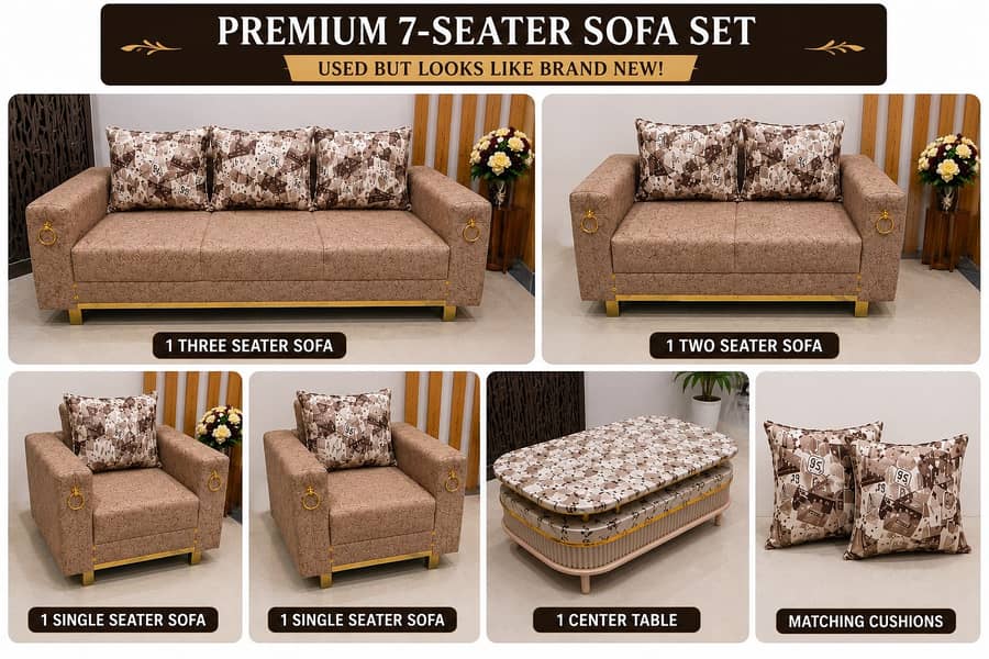 Sofa Set | Wooden Sofa | 7 seater Sofa | Luxury Sofa For Sale 0