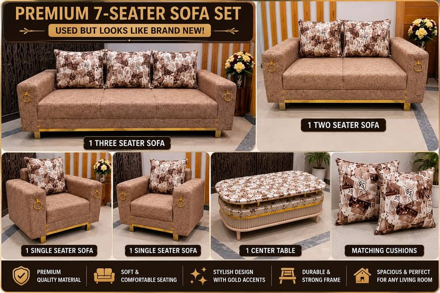 Sofa Set | Wooden Sofa | 7 seater Sofa | Luxury Sofa For Sale 2