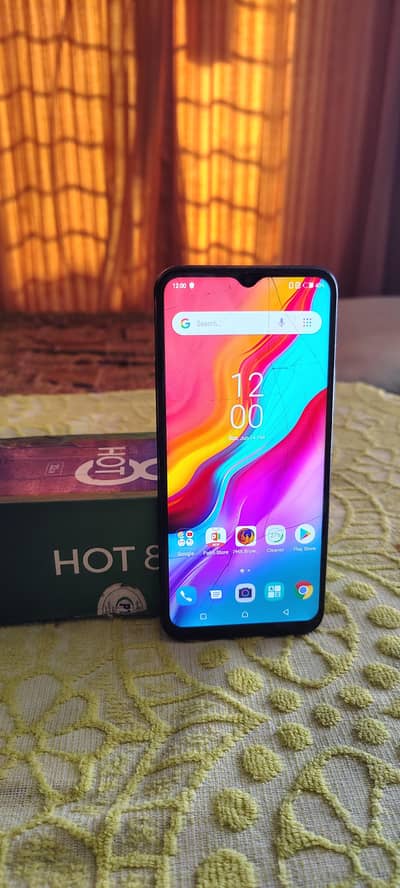 Hot 8 Lite perfect mobile with Box 32gb