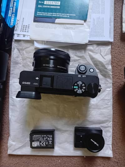 sony a6400 with kit lens and bag with accessories  mint