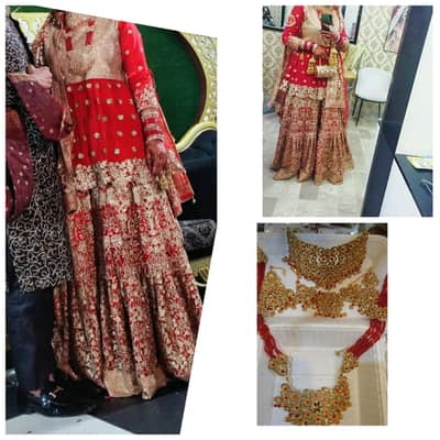 bridal dress with jewellery