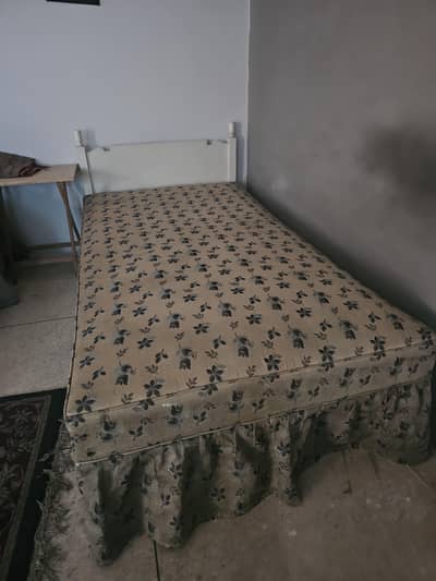 Single Bed with attached Spring Mattress