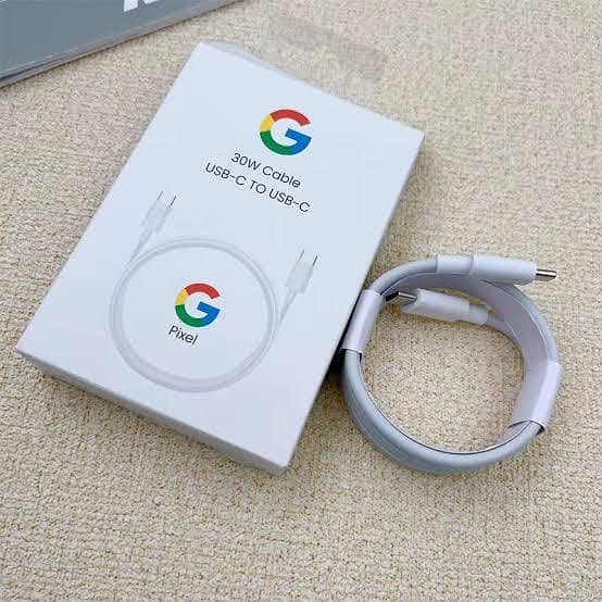 Original Cable Google Pixel 30W USB-C to USB-C Cable | Fast Charging Data Sync Wire Cord | Compatible with Pixel Phones & All Type-C Devices