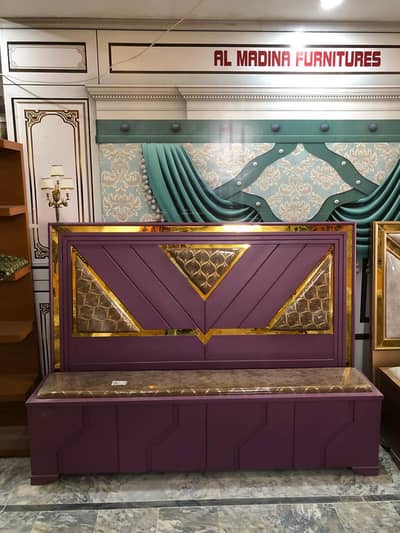 Brand New Full Bed Set - Wooden Design (Without Foam)