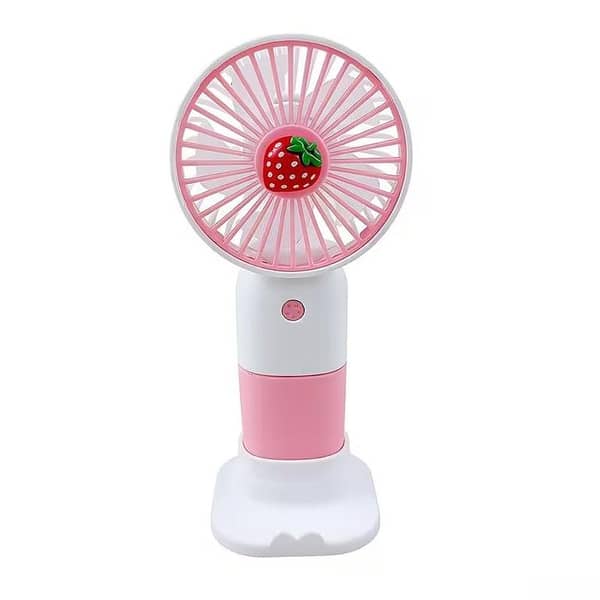 Portable Mini Fan Rechargeable USB Handheld Fruit Series Fan - Avocado, Strawberry, Pineapple (1 Pc)