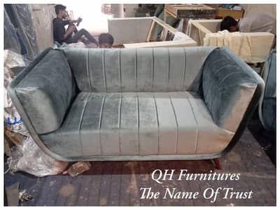 Sofa Set in Malai velvet