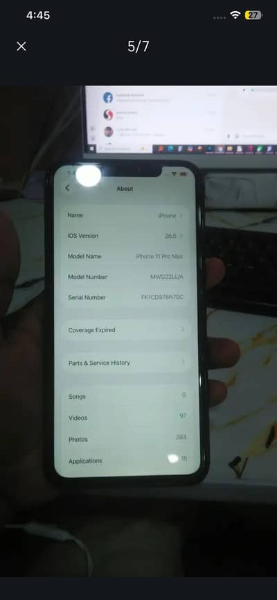Apple iPhone 11 Pro Max JV 64 GB 0323/100/91/88