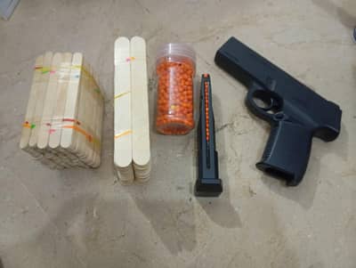 Toy Gun With wooden Sticks