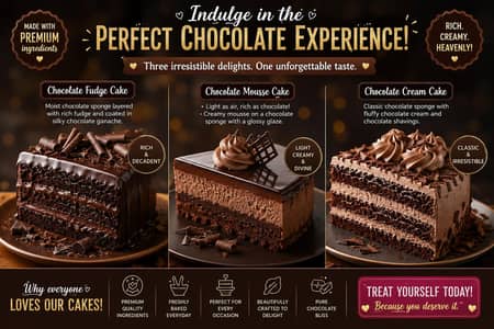 Super creamy chocolate cakes