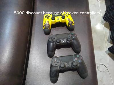 PS4 1TB WITH 3 GAMES PRE INSTALLED AND THREE CONTROLLERS (message me)