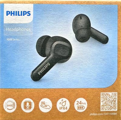 Philips TAT1109BK true wireless earbuds from the 1000 Series.