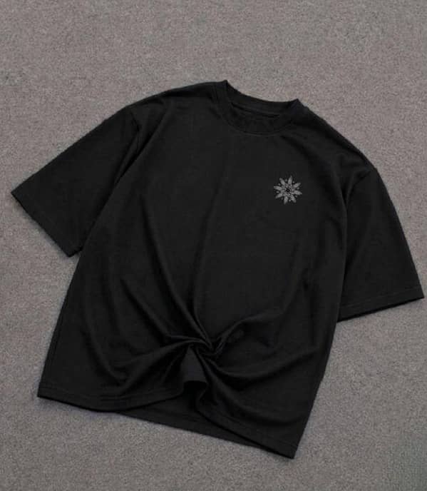 Premium Black Drop Shoulder T-Shirt - Best Fabric. .