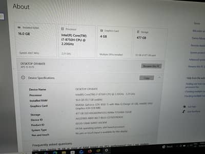 i7 XPS 5 9570 G8th