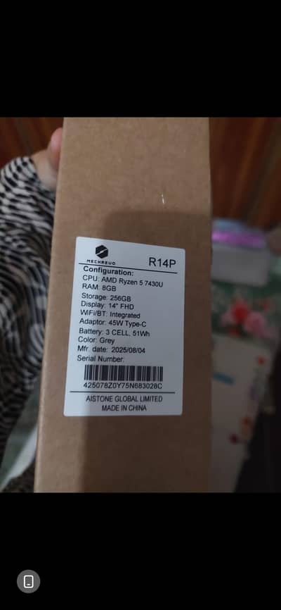 Laptop Mechrevo R14P (Ryzen 5, 8GB, 256GB SSD) - Brand New Box Packed