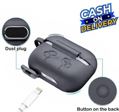 Premium Grey Silicone AirPods Case | Shock & Dust Protection
