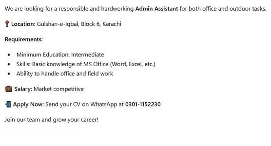 Admin Assistant