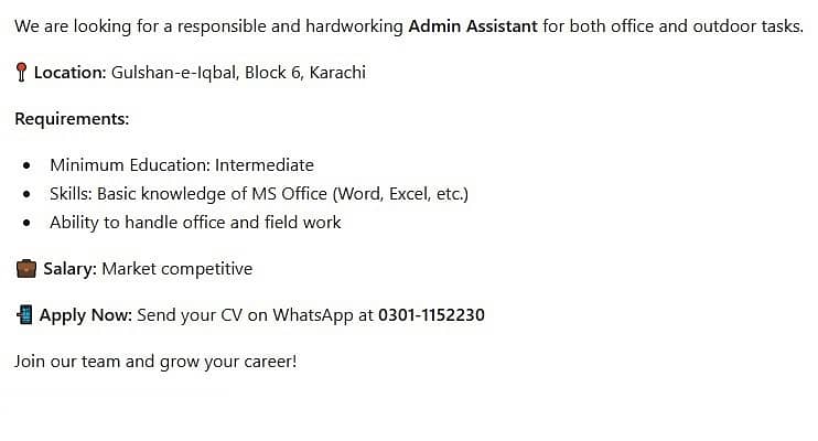 Admin Assistant 0