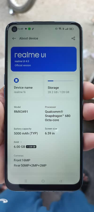 Realme 9i Only set 6+6/128