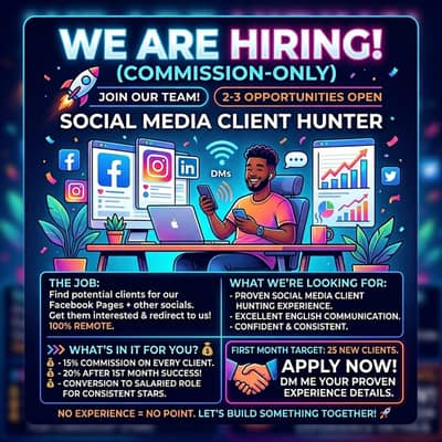 Urgent Remote Hiring (Commission Based)