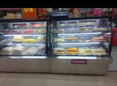 Commercial Glass Display Counters for Bakery / Sweets