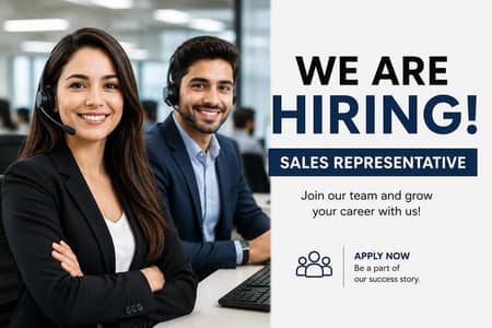 WE ARE HIRING SALES REPRESENTATIVE