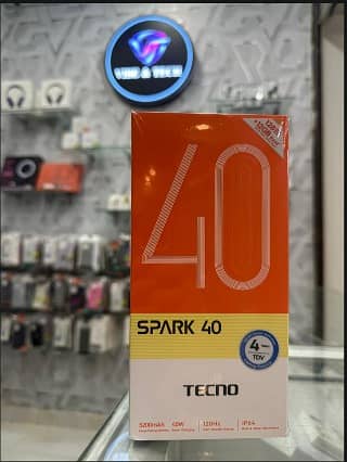 Tecno Spark 40 | 6/128GB Ink Black | Stylish Design