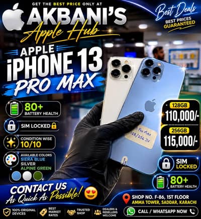 Apple iPhone 13 Pro Max 128GB / 256GB JV Factory Lock