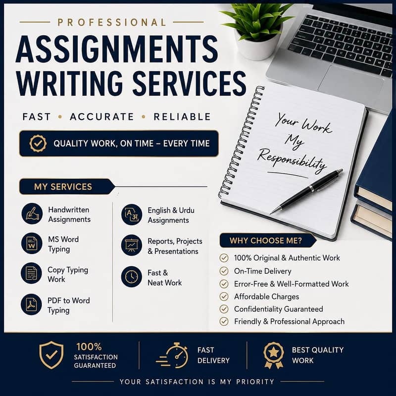 Professional Assignment Services Available 0
