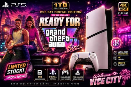 ps5 GTA 6 1TB 2 CONTROLLER