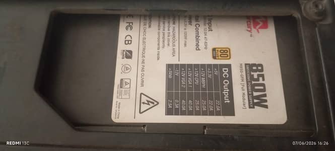 850w 80+ gold PSU full module