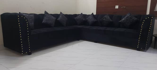 SOFA L SHAPE 7 SEATER BRAND NEW BLACK 03281010987