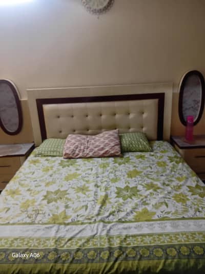 king size bed, dressing, side table and cupboard for sale