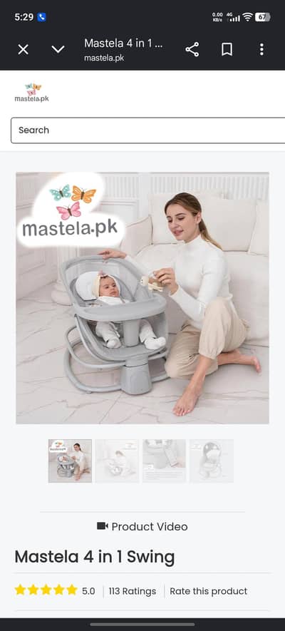 Mastela 4 in 1 Swing