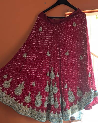 Bridal barat dress Red heavy embroidery