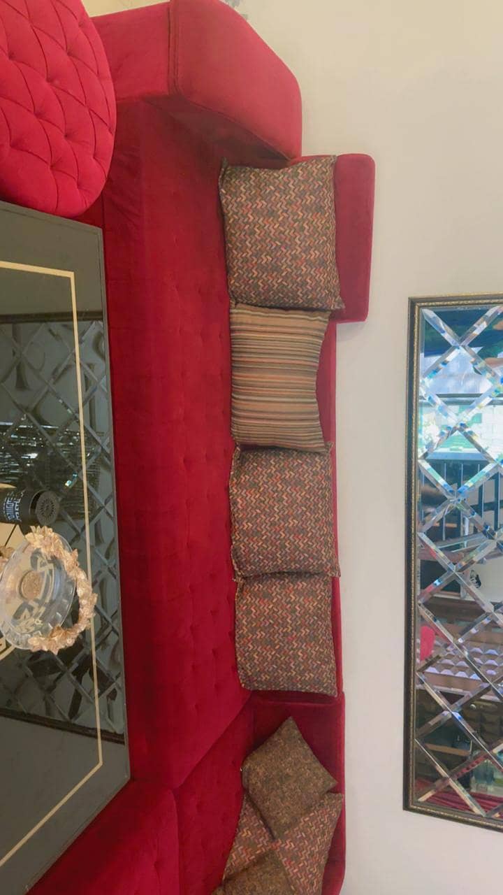 Sofa Set , Centre table. Curtains 1