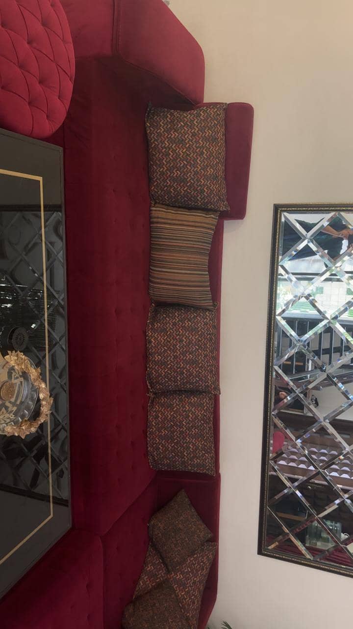 Sofa Set , Centre table. Curtains 5