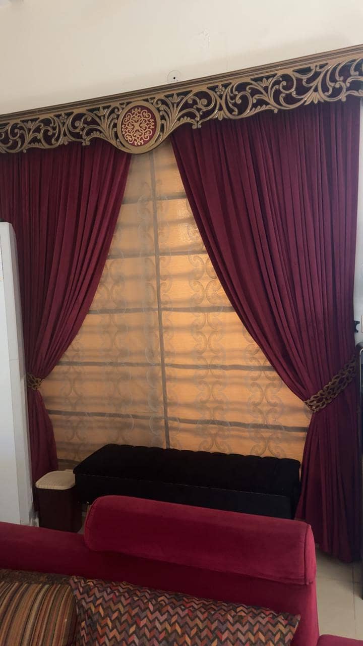 Sofa Set , Centre table. Curtains 6