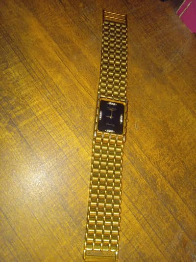 vintage longines watch black dial gold plated strap