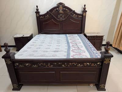 Bedroom Set, Bed with Side Tables & Dressing Table