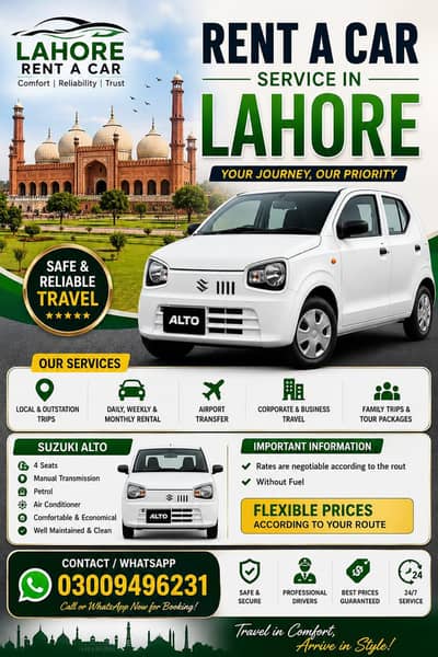 Rent A Car in Lahore