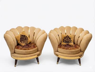 Golden Flower Sofa Set