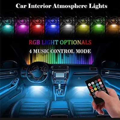 Interior Atmosphere Light With Remote/Plug & Play Multi Color Romantic