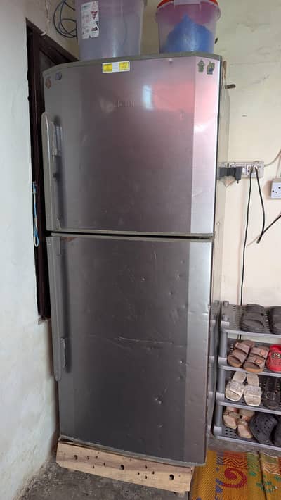 haier 2 door grey refrigerator