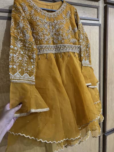 Organza sharara with shirt