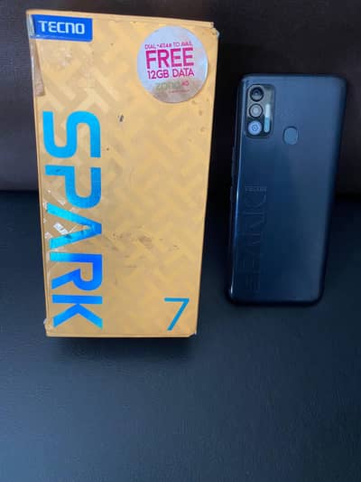 03195212208 Tecno Spark 7 4+64 all ok with box