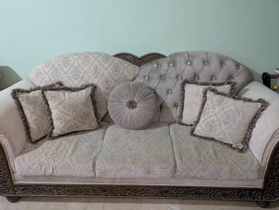 7 seater luxury sofa set with two small tables