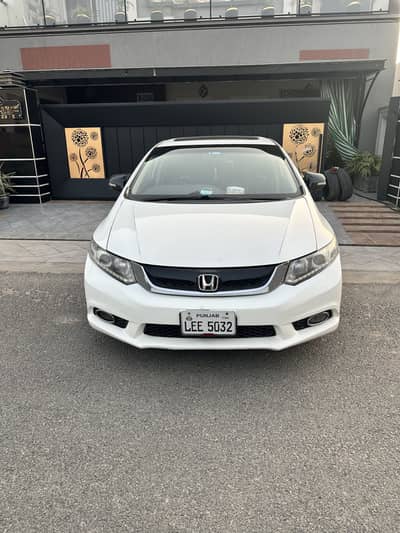 Honda Civic rebirth 2013 model white color