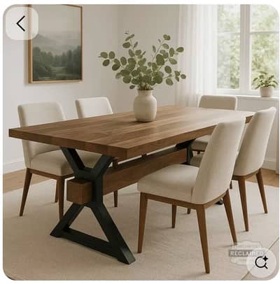 Dining table-6 Seater dining table-Wooden dining table-Luxury dining